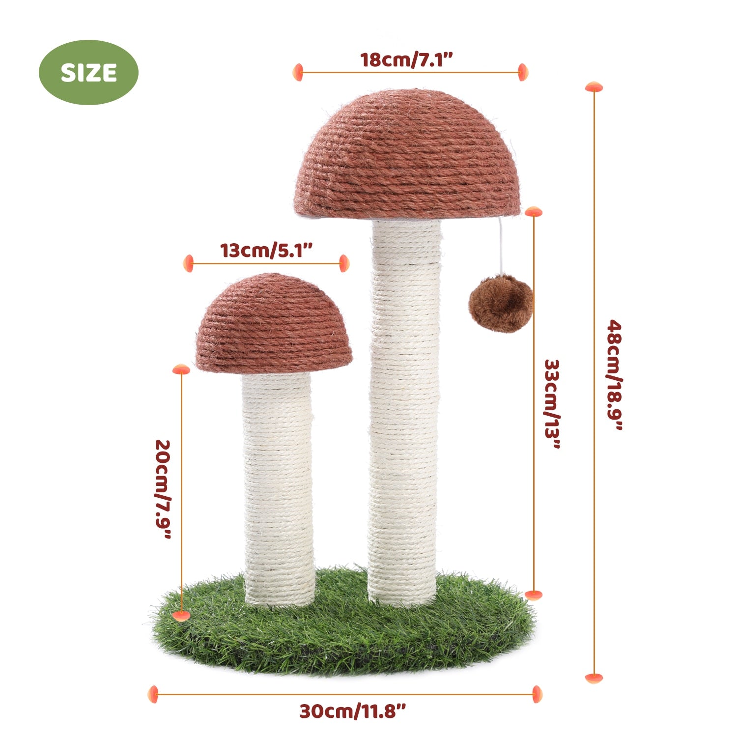 Mushroom Cat Scratching Post