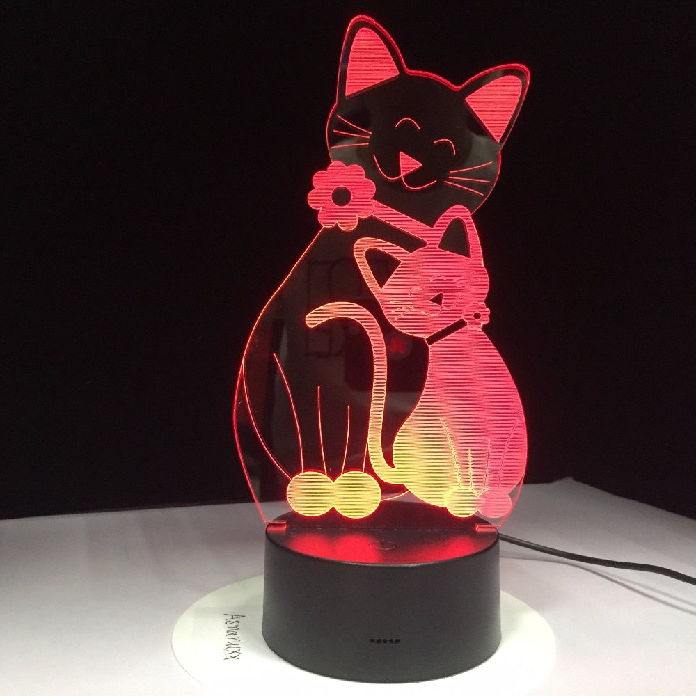 Neon Cat Night Light
