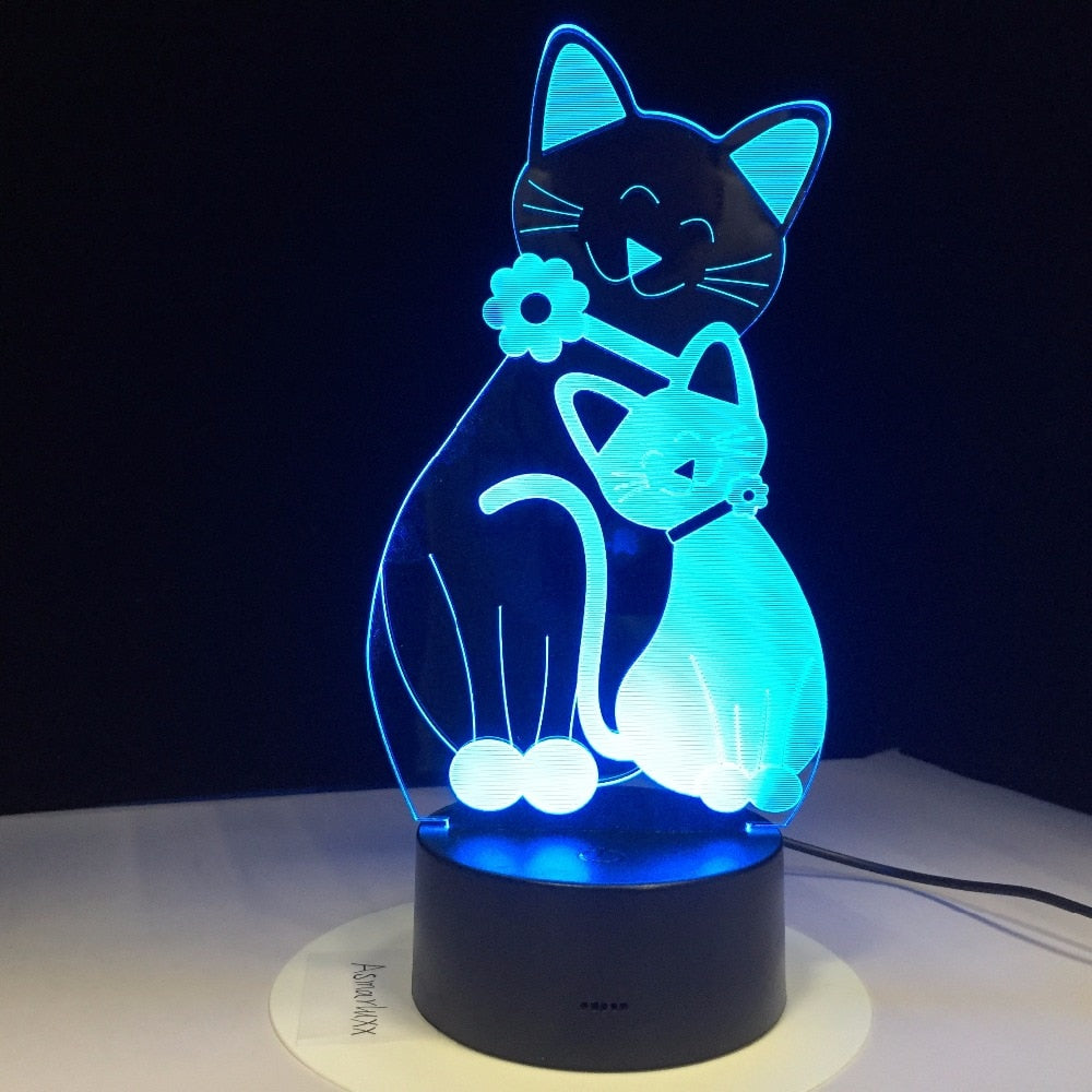 Neon Cat Night Light