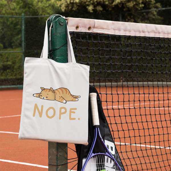 "Nope" Cat Tote Bag