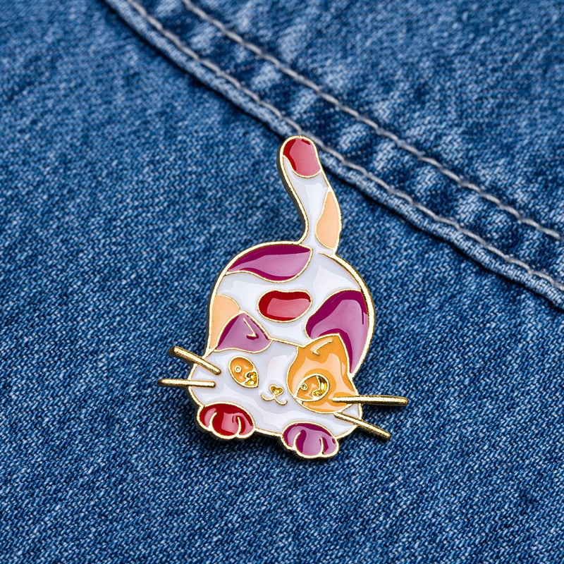Orange Cat Enamel Pin