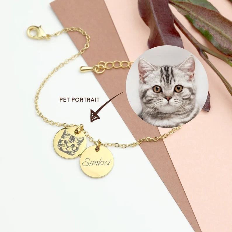 Personalized Cat Bracelet