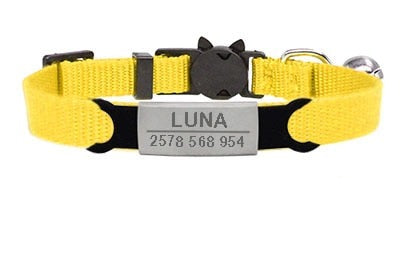 Personalized Cat Collar with Bell