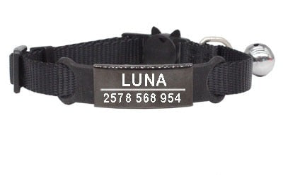 Personalized Cat Collar with Bell