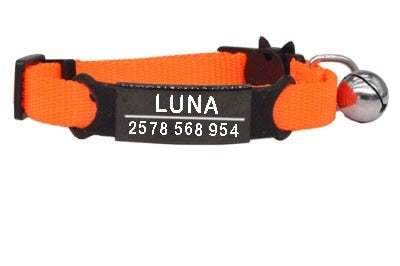 Personalized Cat Collar with Bell
