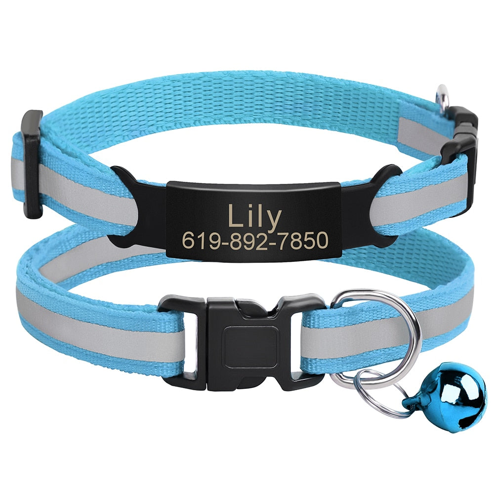 Personalized Reflective Cat Collar