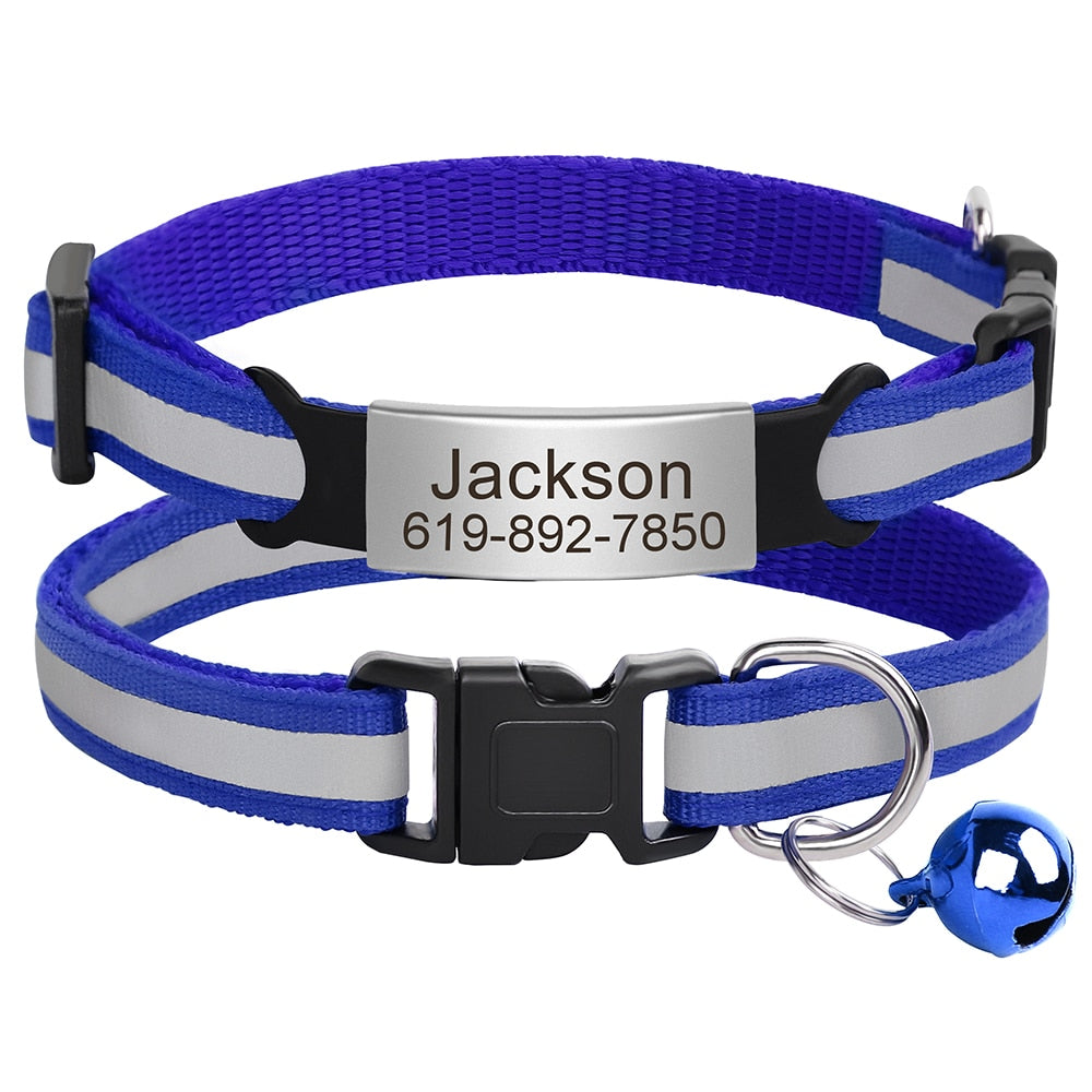 Personalized Reflective Cat Collar