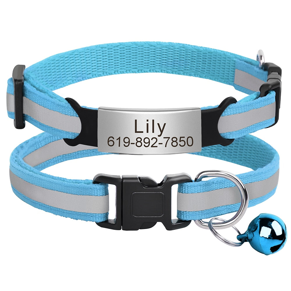 Personalized Reflective Cat Collar