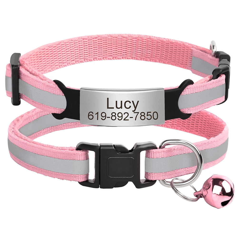 Personalized Reflective Cat Collar