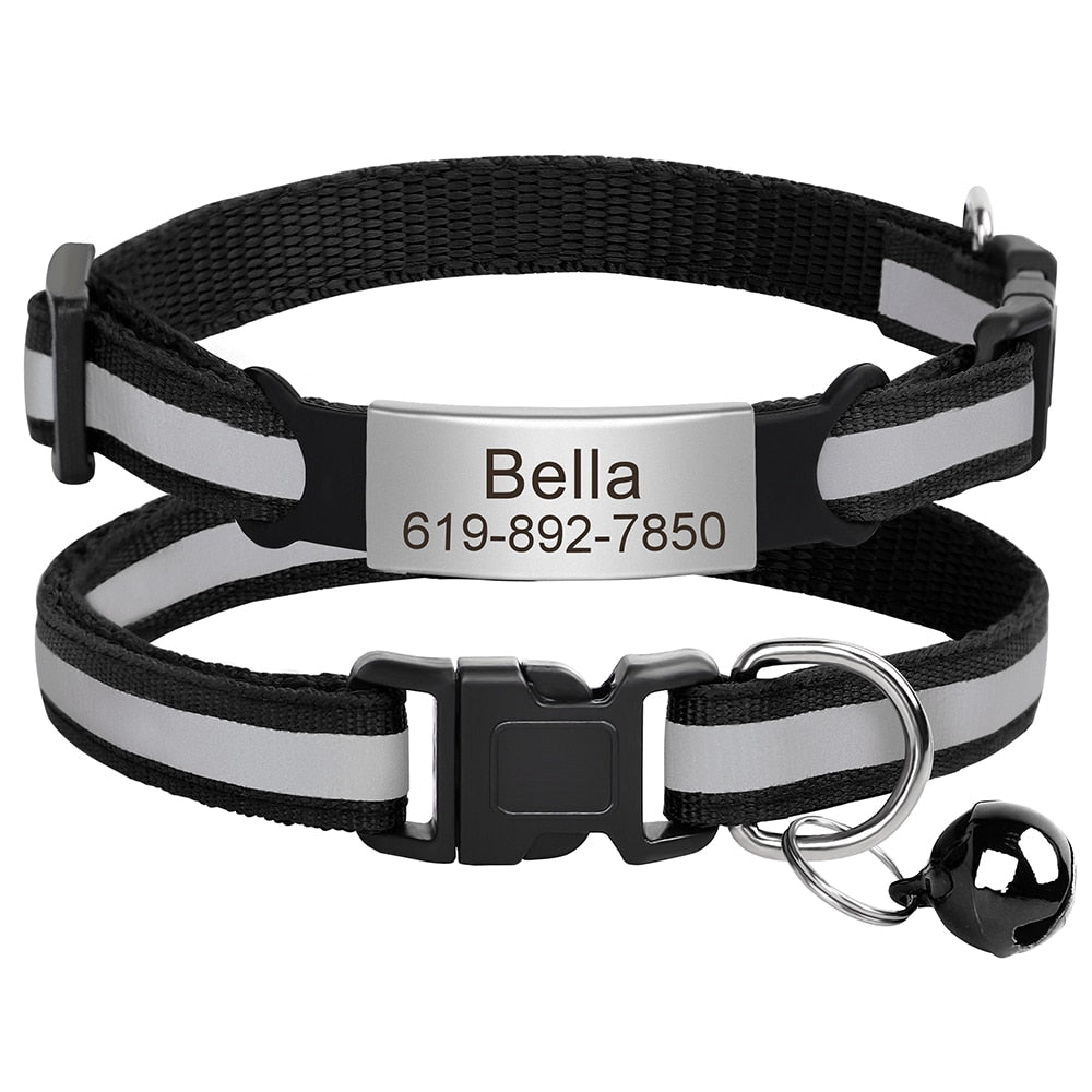 Personalized Reflective Cat Collar