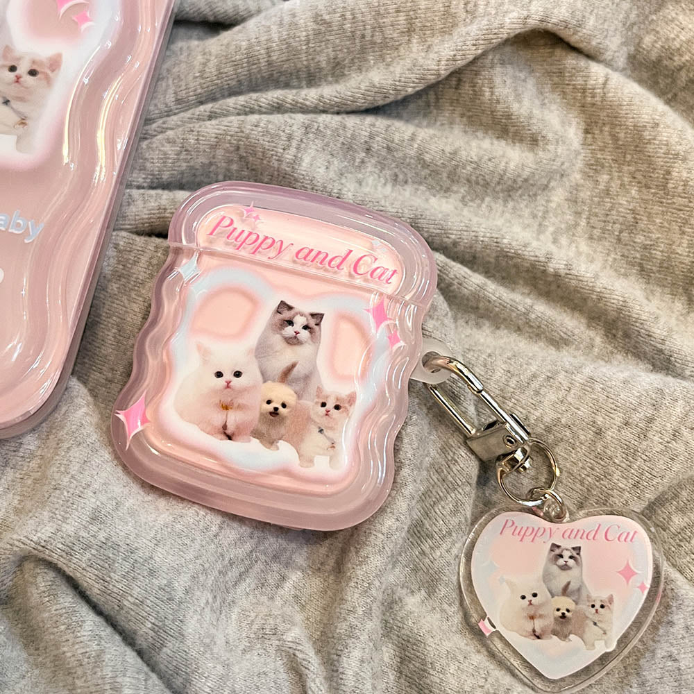 Pink Cat Airpod Case