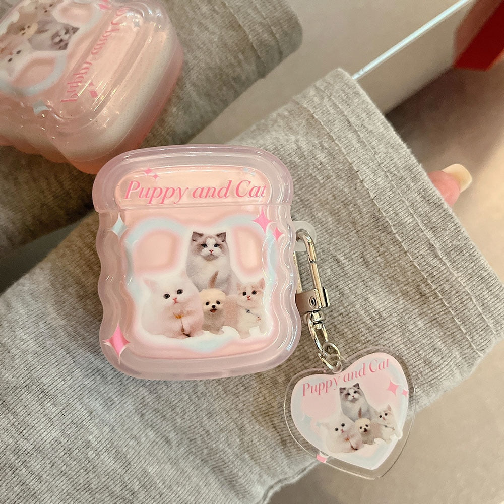 Pink Cat Airpod Case