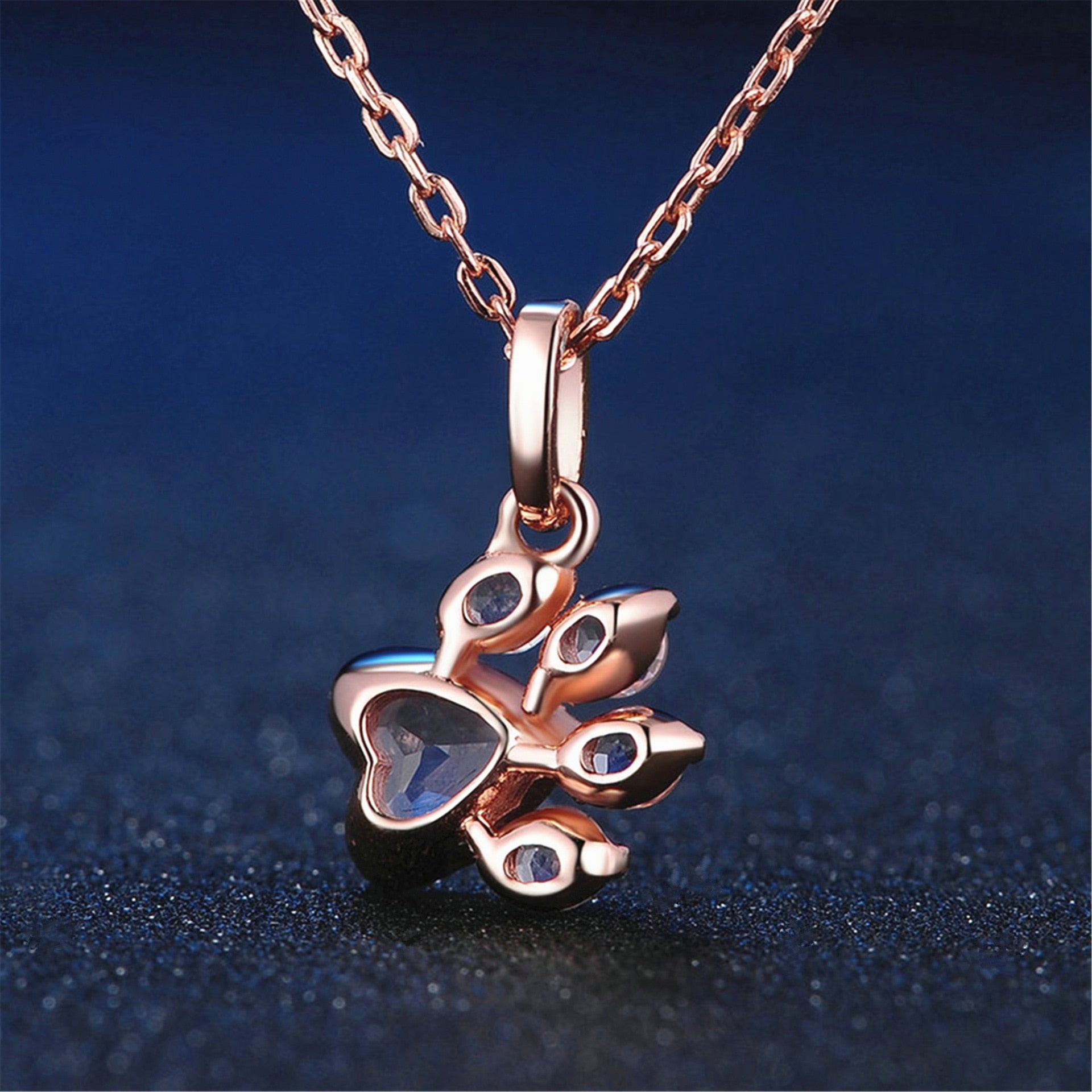 Pink Cat Paw Necklace