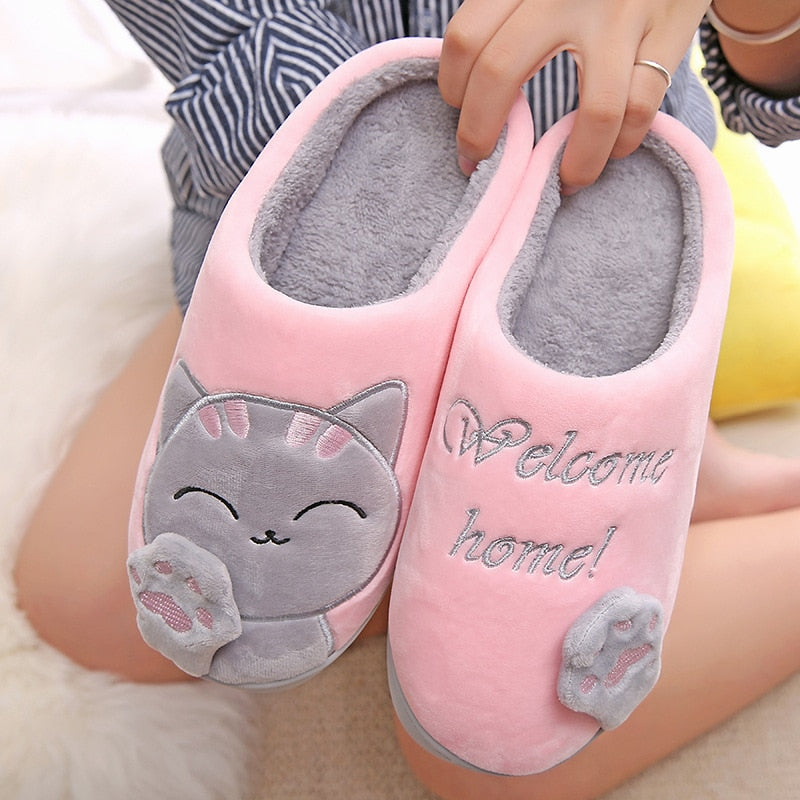 Pink Cat Slippers