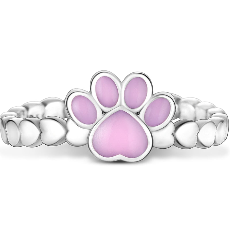 Pink Paw Cat Ring