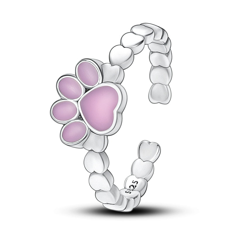 Pink Paw Cat Ring