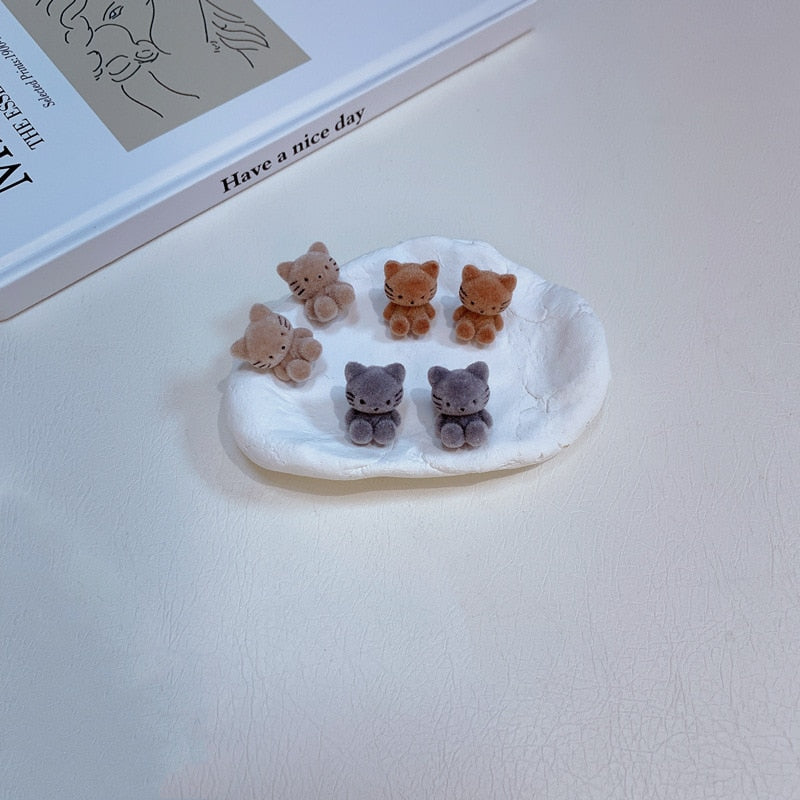 Plush Cat Earrings