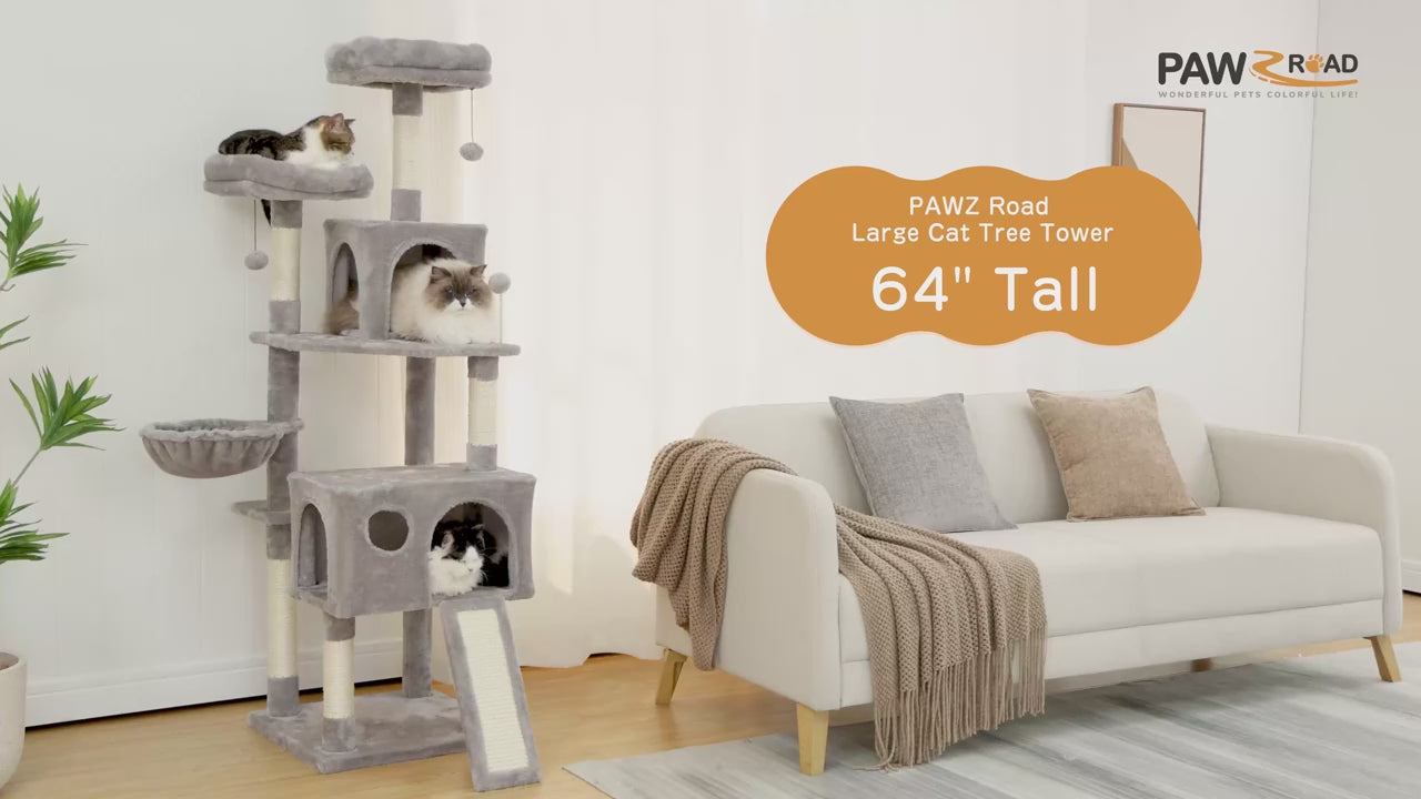 Video presentazione MaxiClimb albero tiragraffi grande multi-livello per gatti
