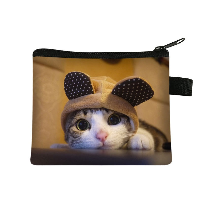 Printed Cat Coin Purse