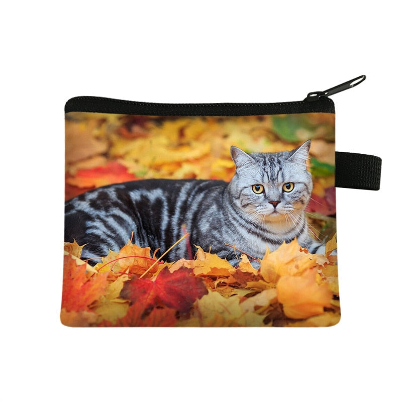 Printed Cat Coin Purse