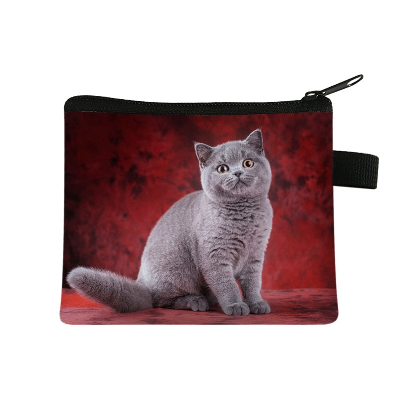Printed Cat Coin Purse