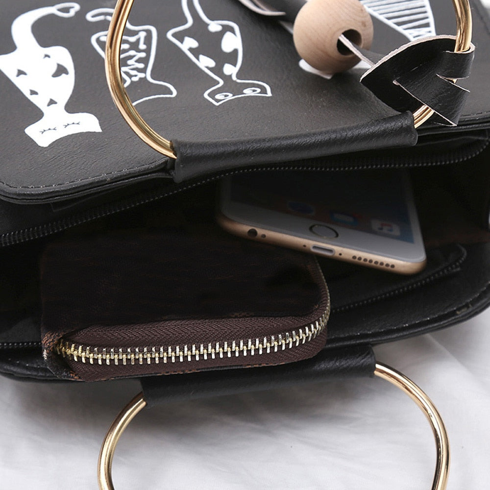 Printed Cat Handbag