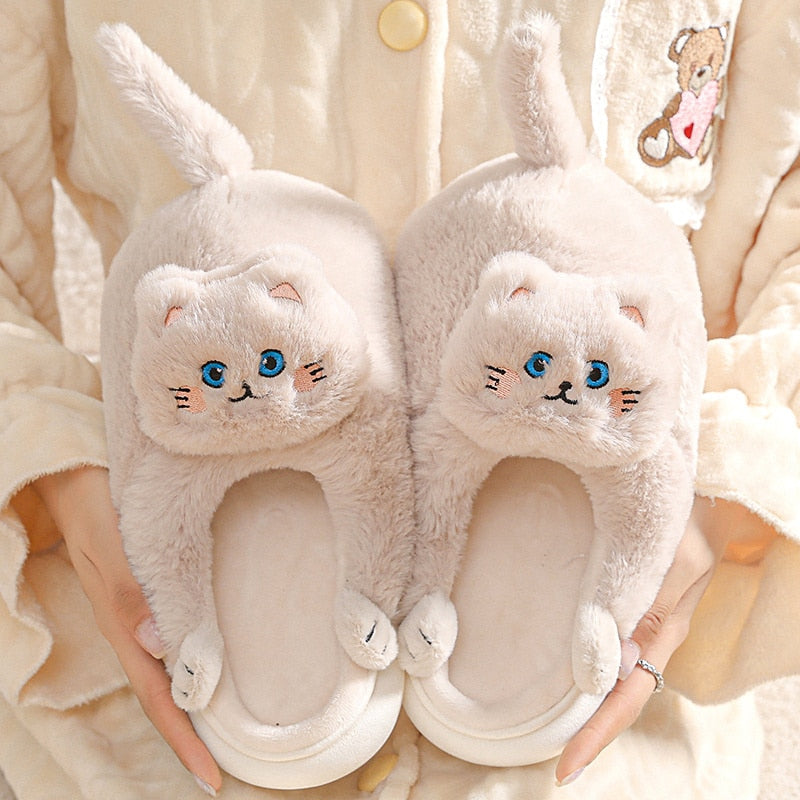 Realistic Cat Slippers