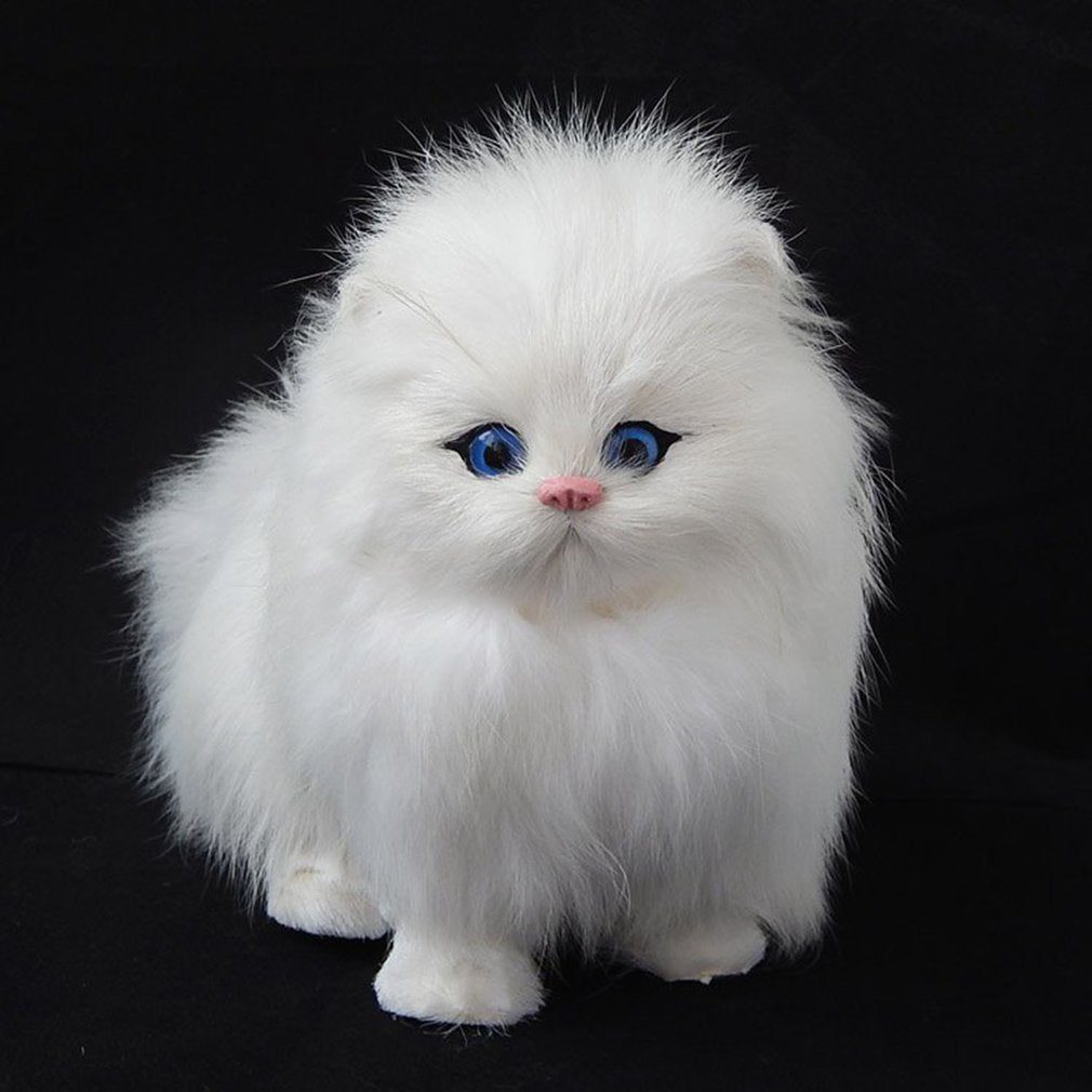 Realistic looking plush cat