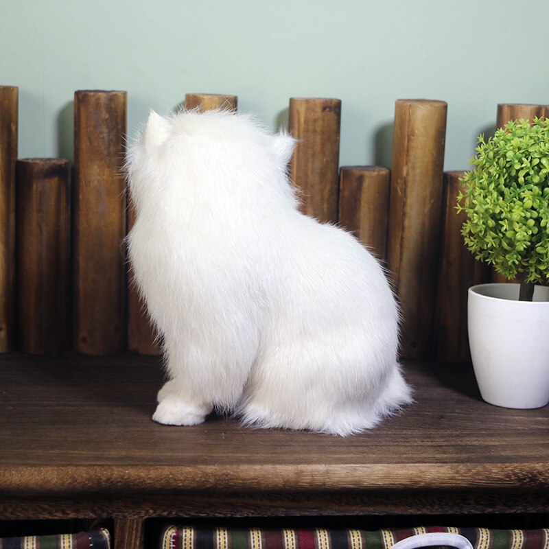 Realistic White Cat Plush