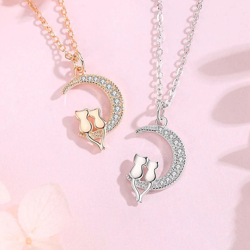 Rhinestone Cat Necklace