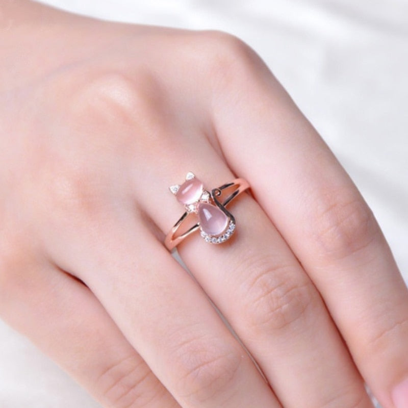 Rose Gold Cats Eye Ring