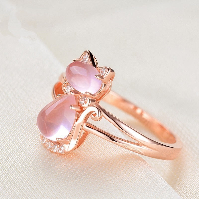 Rose Gold Cats Eye Ring
