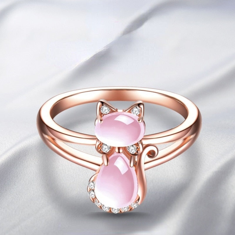 Rose Gold Cats Eye Ring