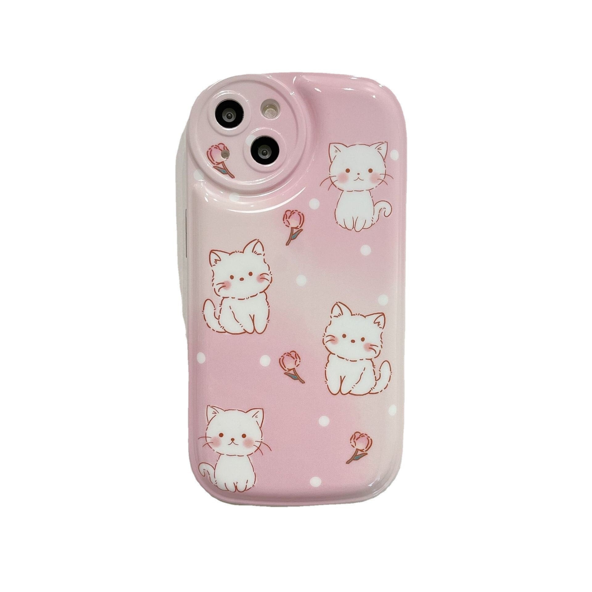 Rose White iPhone Cat Phone Case