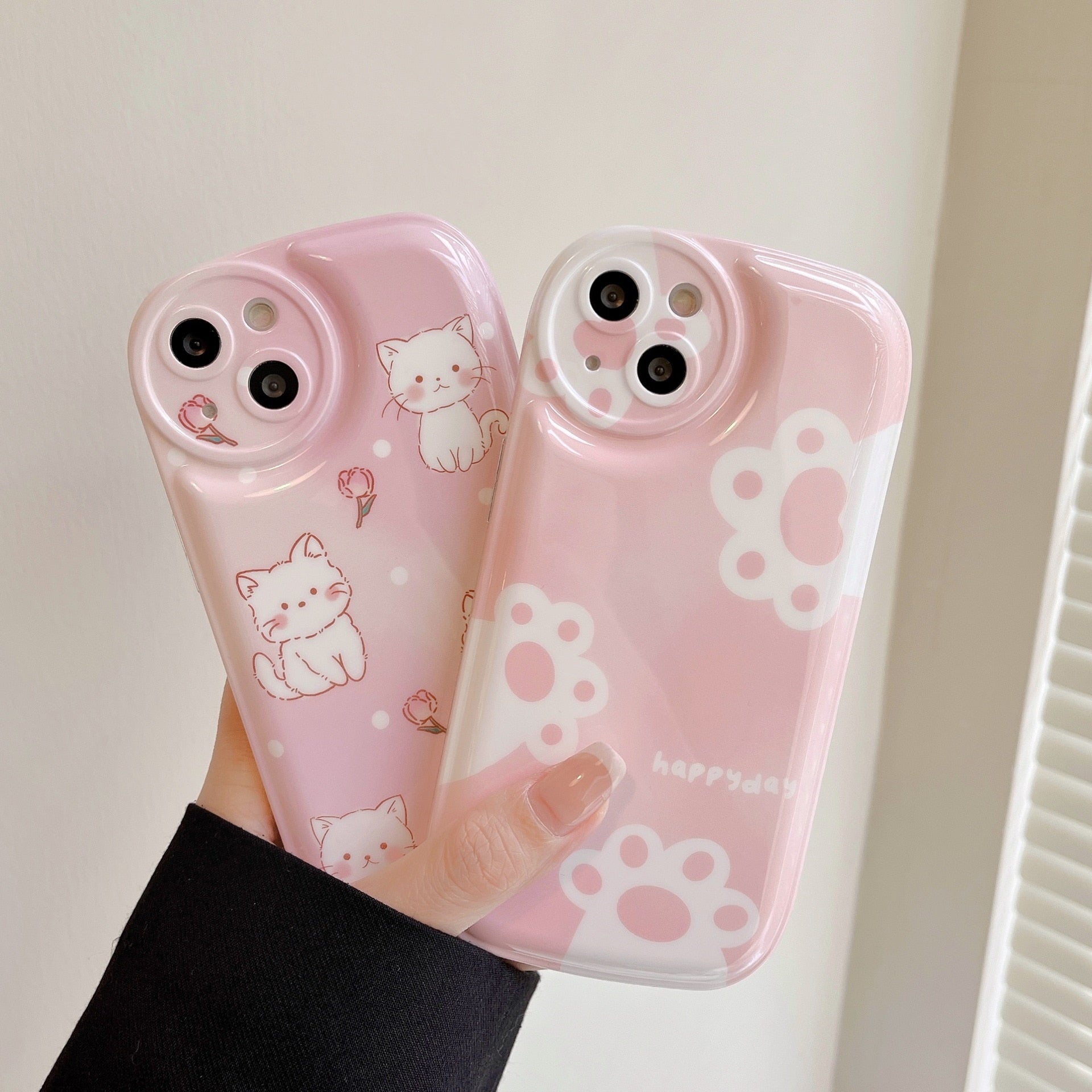 Rose White iPhone Cat Phone Case