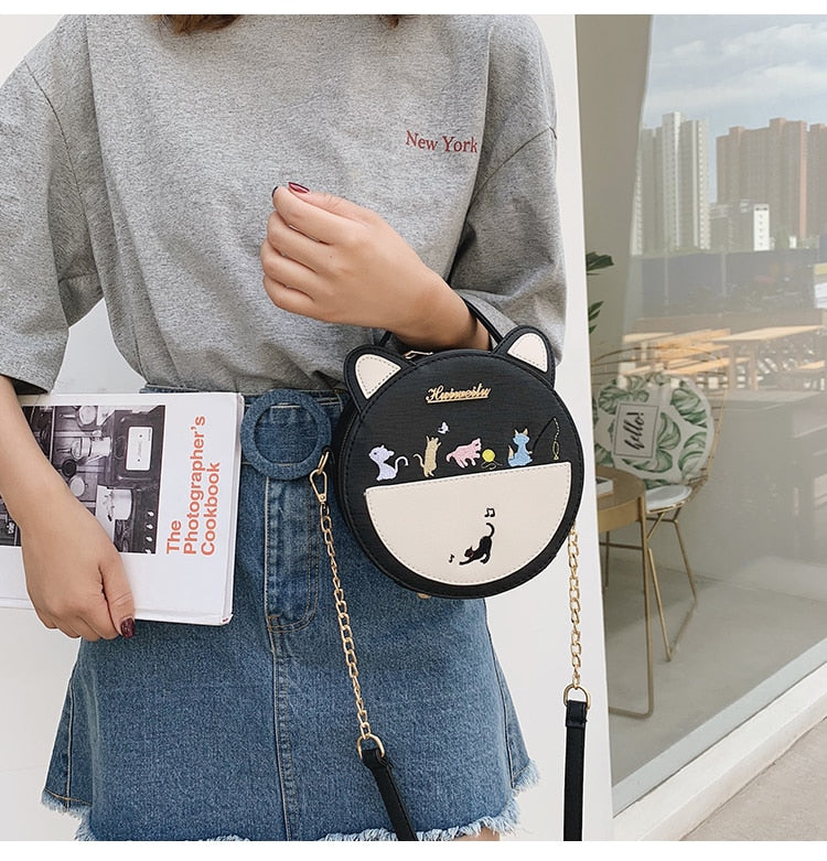 Round Cat Handbag