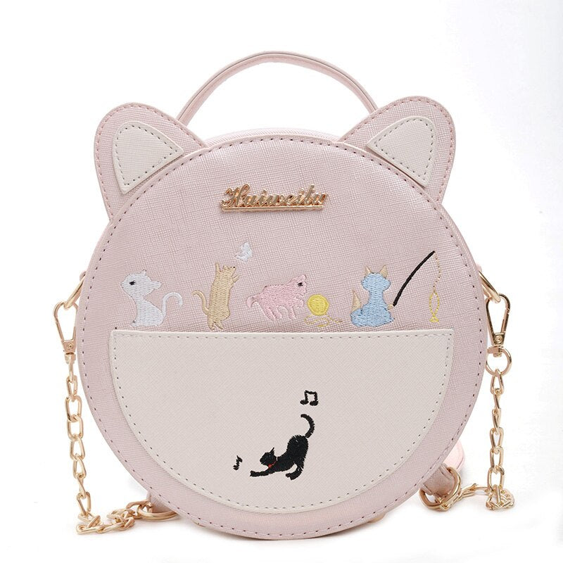 Round Cat Handbag
