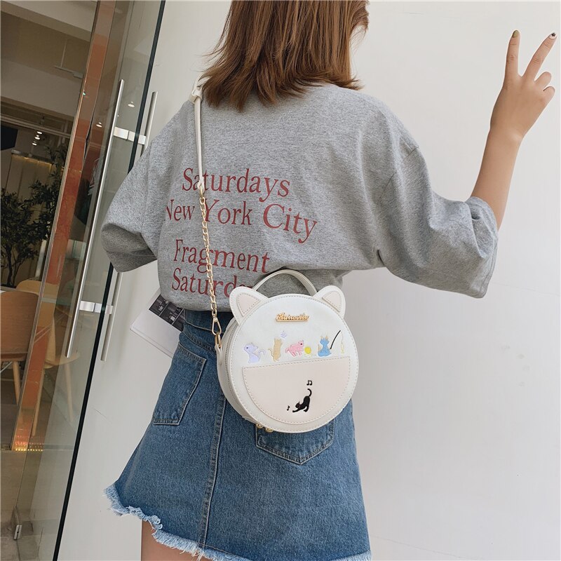 Round Cat Handbag