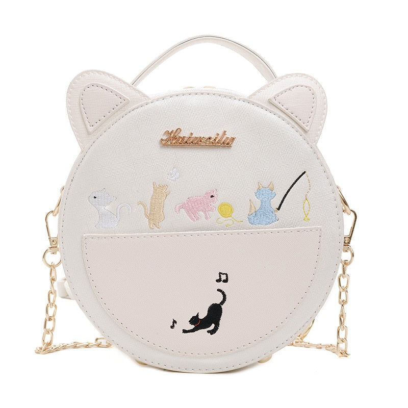 Round Cat Handbag