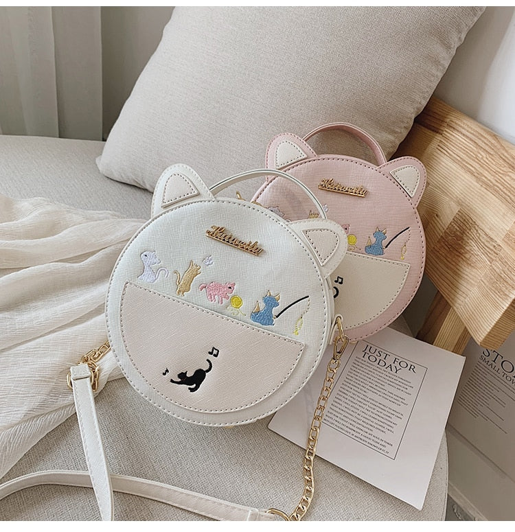 Round Cat Handbag