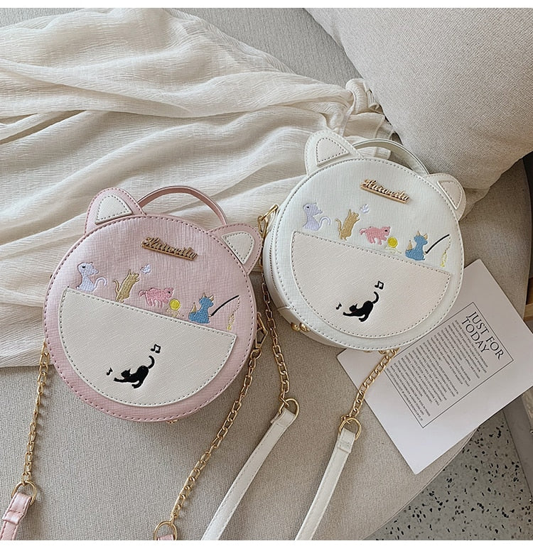 Round Cat Handbag