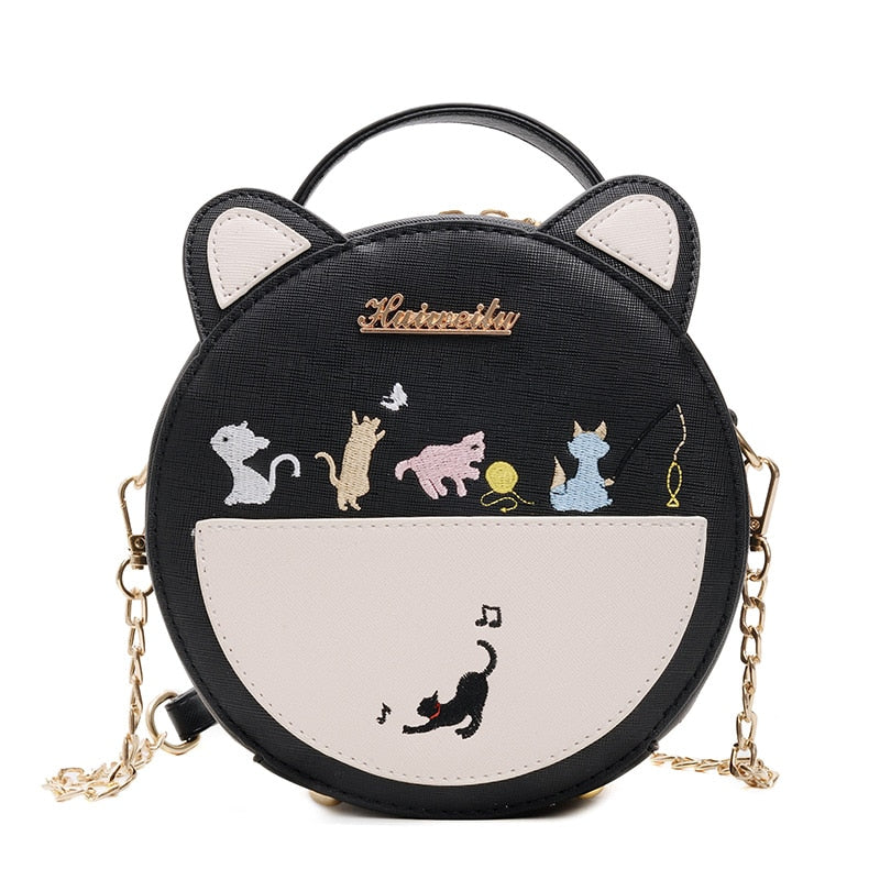 Round Cat Handbag