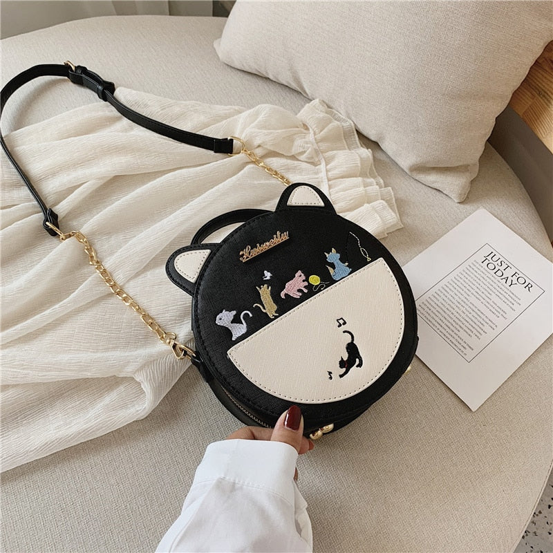 Round Cat Handbag