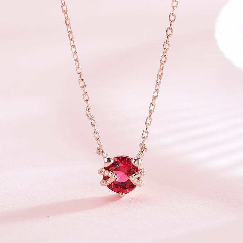 Ruby Cat Necklace