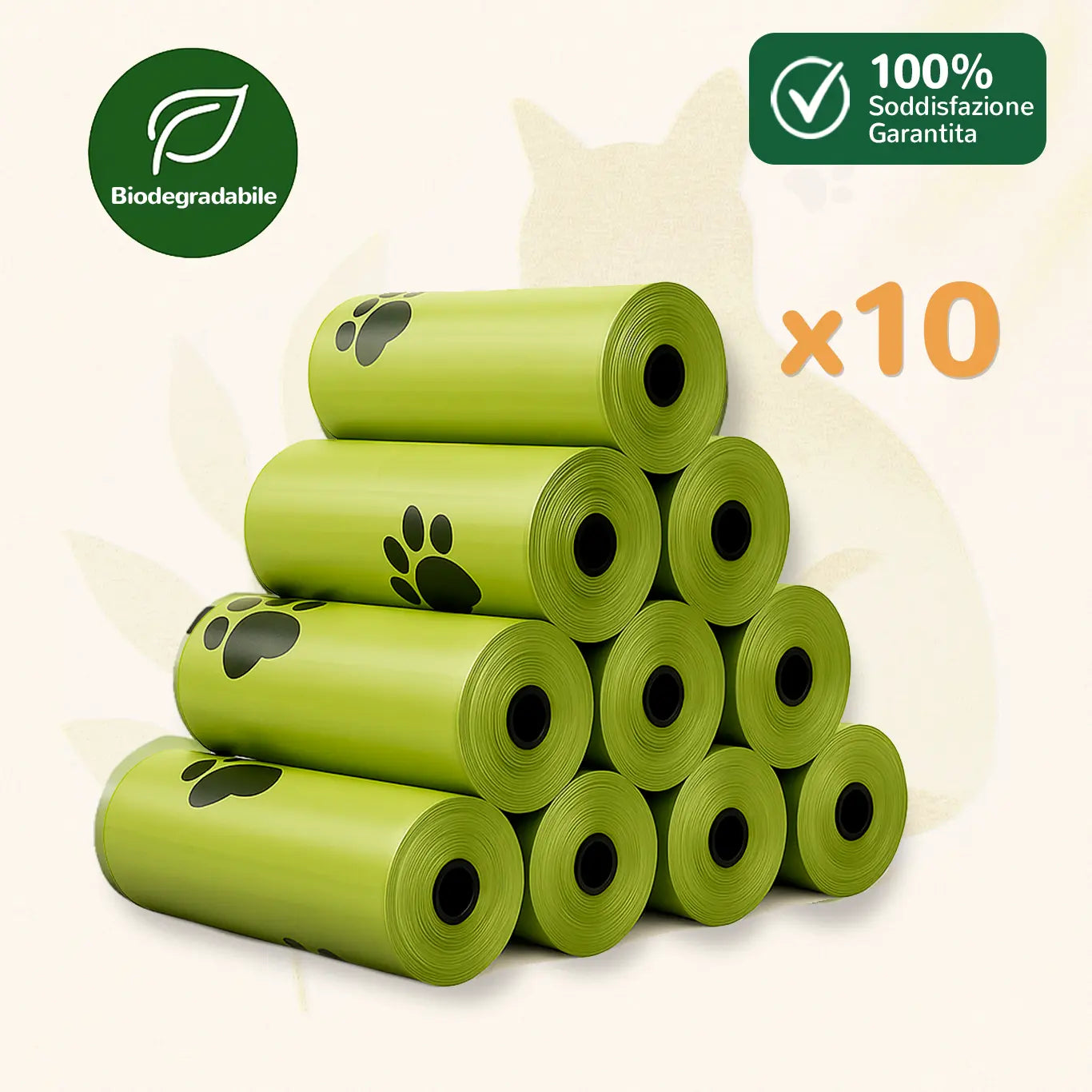 Rotoli sacchetti biodegradabili per lettiera gatto compatibili con TidyBin