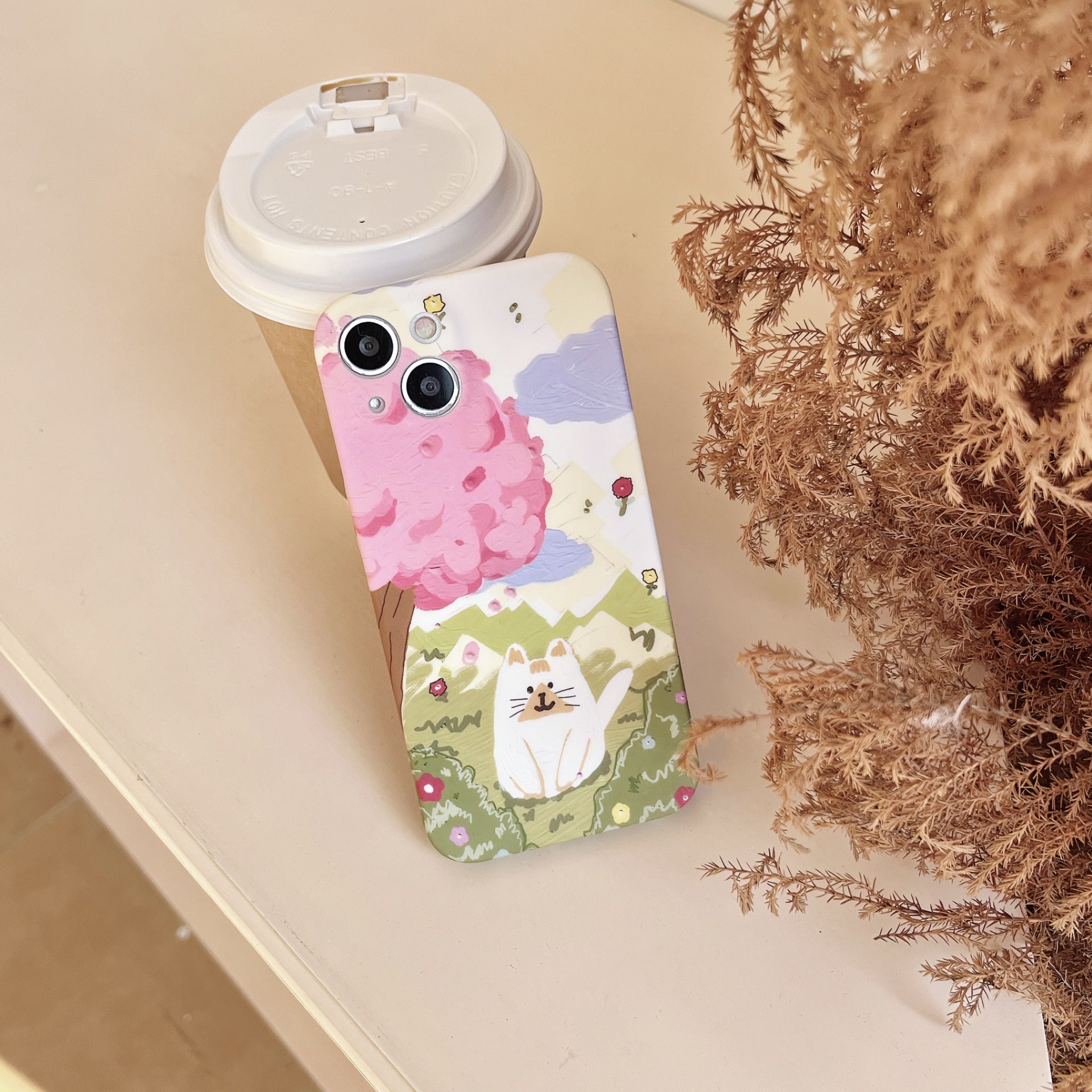 Sakura Cat iPhone Case