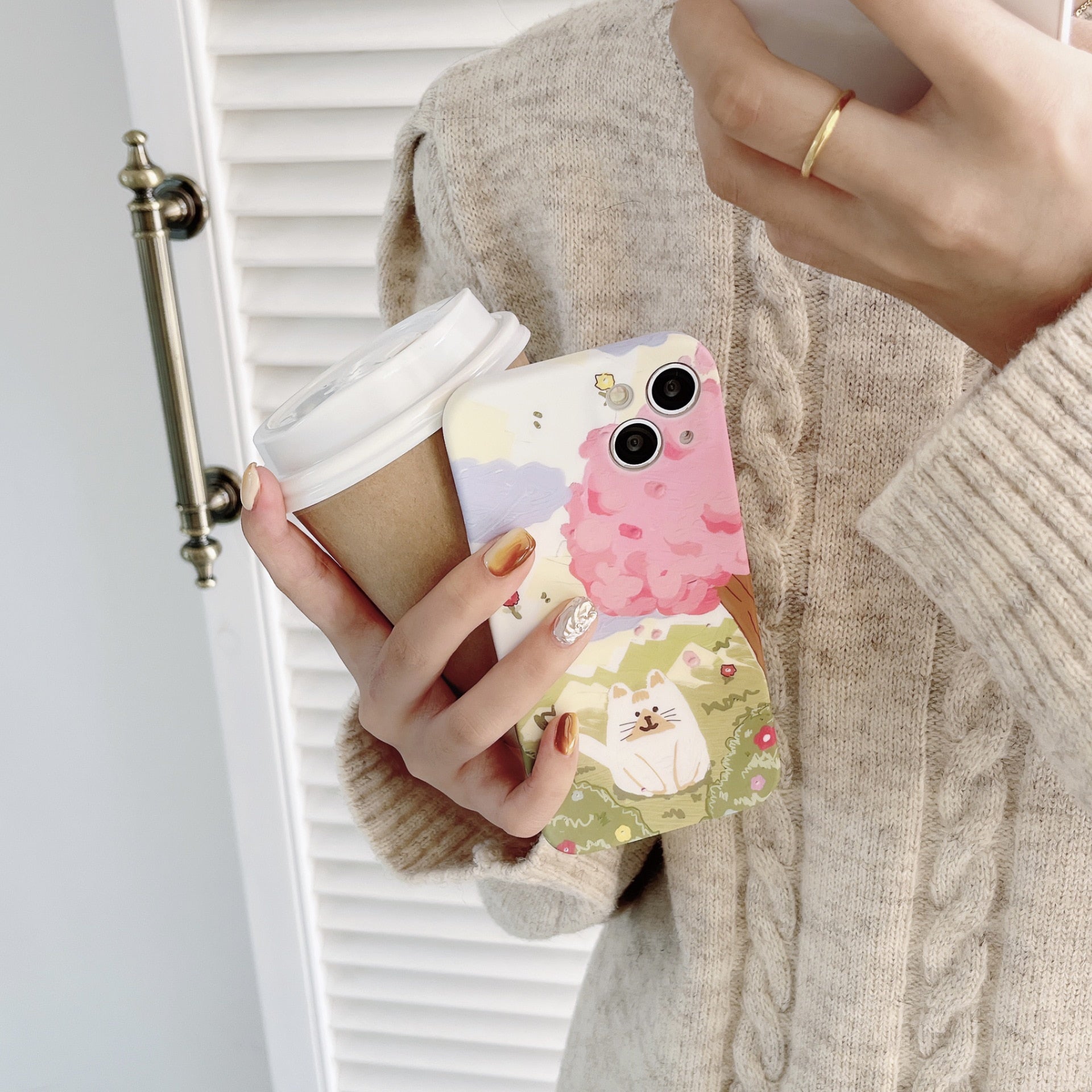 Sakura Cat iPhone Case