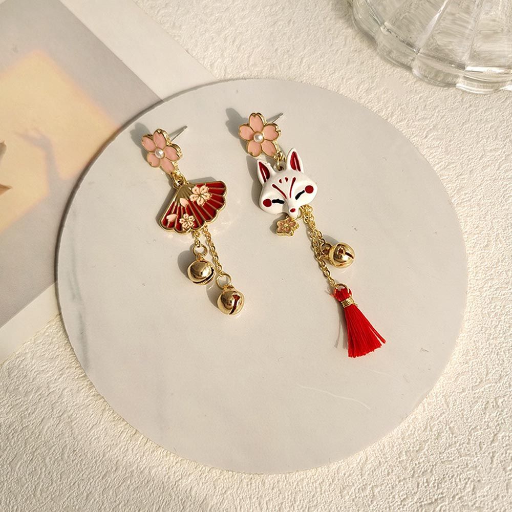 Sakura Japanese Cat Earrings