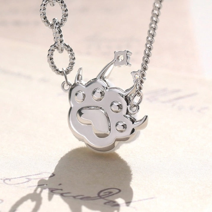 Scaredy Cat Paw Necklace