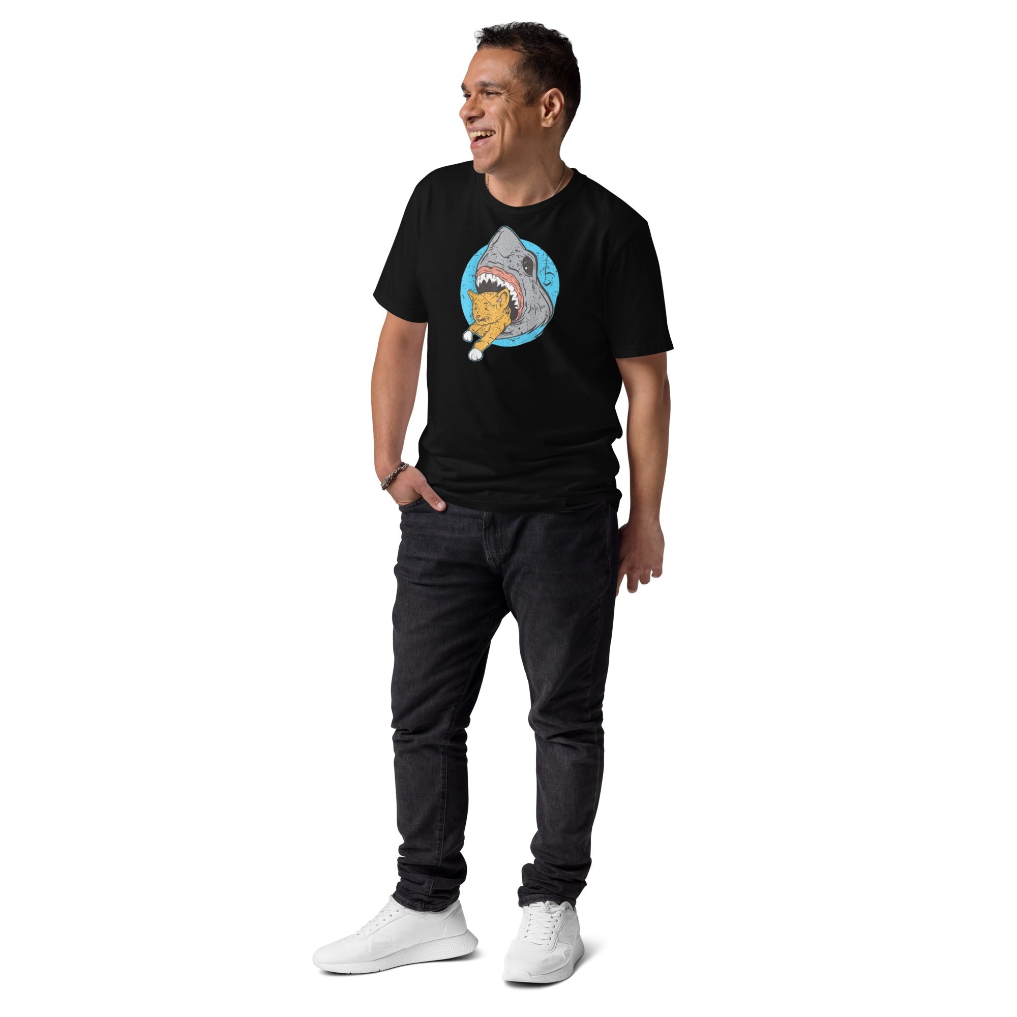 Shark Eating cat shirt